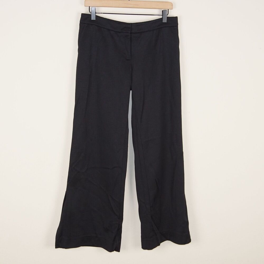 Akris Punto Marla Wide Leg Side Striped Knit Tuxedo Trousers Sweatpants Women 8
